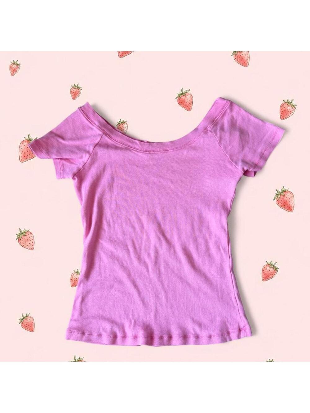 Brandy Melville bubblegum pink Ginny top